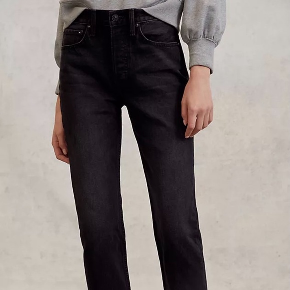 NOEND Astoria Black Ultra High-Rise Cropped Jeans - Picture 1 of 6